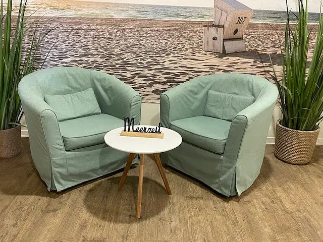 2 grüne Sessel Meerzeit quer