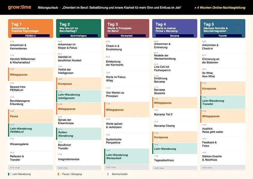 Orientiert im Beruf, Selbstführung und innere Klarheit für mehr Sinn und Einfluss im Job