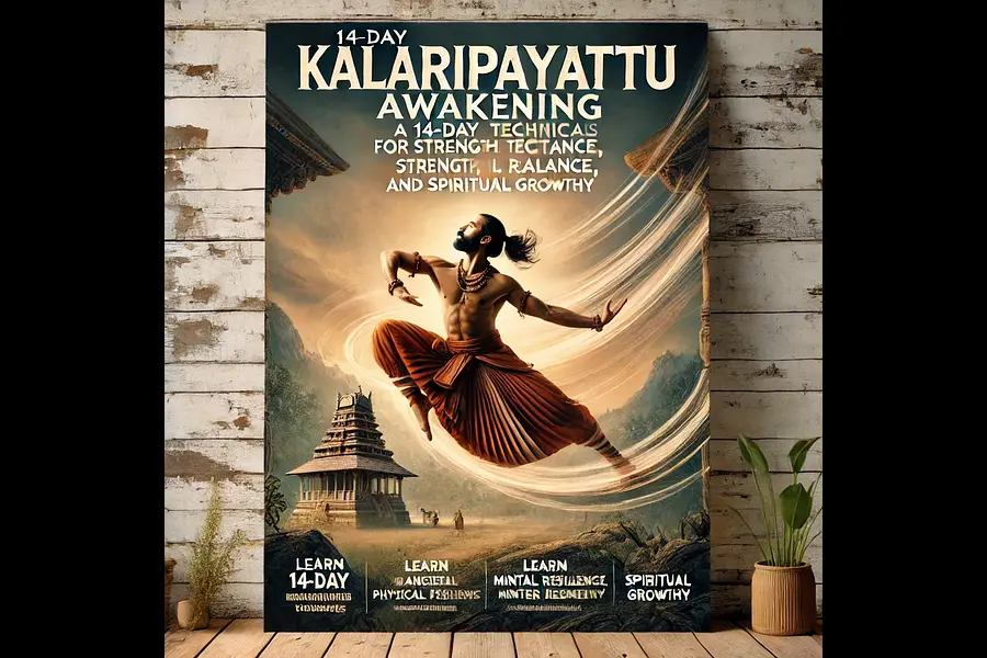 “Kalaripayattu Awakening: A 14-Day Journey to Strength, Balance, and Inner Mastery” 