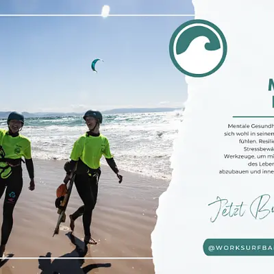 Mental Health - New Work, New Balance - Gesundheit als berufliche Schlüsselkompetenz inkl. Kitekurs /-verleih & 6x Übernachtung oder mit optionalen Aktivitäten: Surfen, Skaten, Wing Foil oder Windsurf
